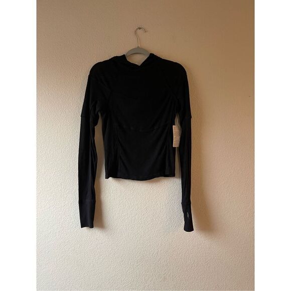 NWT free people movement ribbed cropped hoodie size small - Picture 1 of 7